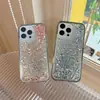 Nueva Funda para Teléfono Móvil Estilo Ins con Purpurina y Arena Movediza Adecuada para Apple Ip16Pm/15Pro/14/13Pm/12 Funda Dura