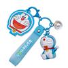 Llavero colgante de acrílico con diseño de Doraemon, auténtico, con diseño de gato y cascabeles, regalo exquisito, adorno colgante