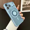 Disipación de Calor tipo Panal Succión Magnética Aplicable iPhone 17 Pro Max Funda de Malla Apple 17 PRO Funda con Textura de Piel Protección contra Caídas