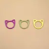 Directamente del fabricante: Broches de Dibujos Animados de Aleación con Forma de Oreja de Gato de Colores, Herramientas de Tejido DIY, Anillas Cerradas, 9 Colores Disponibles