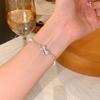 Pulseira Laço Elegante Pérola Imitada Simples Nicho Senso High-end Pulseira Feminina Estilo Coreano Zircônia Explosiva Acessórios