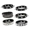 6 Peças de Pulseiras de Rebite Estilo Gótico Ousado Tendência Europeia e Americana Transfronteiriça, Pulseiras de Couro, Pulseiras Góticas Atacado