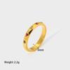 Anillo de Acero de Titanio con Circonita Colorida con Incrustaciones de Moda de Lujo Ligero INS para Mujer, Anillo de Acero de Titanio con Circonita Superpuesta, Sensación Premium