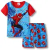 Roupa de Casa de Algodão para Menino de Manga Curta do Homem-Aranha Roupas Infantis Traje Primavera e Verão Roupas de Ar Condicionado Pijama Infantil Cartoon