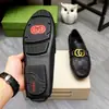 Mocasines de Moda Europeos, Zapatos Casuales de Deslizamiento para Hombre de Cuero Genuino, Zapatos de Cuero Antideslizantes