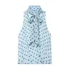 Conjunto de Vestido de Lunares Transfronterizo para Mujer Marca Z Aliexpress Europeo y Americano Ins Midi Lazo Popular Top y Falda Za