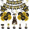 Ano novo balão set Ano Novo carta puxar bandeira atmosfera festa suprimentos bolo cartão inserção balão cena decoração balão