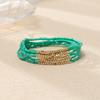 Pulsera Apilada de Cuentas Daimi Estilo Bohemio para Mujer Estilo Nicho con Sentido del Diseño Color Sólido Elástica Suministro Transfronterizo
