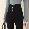 Leggings mágicos de cintura alta para mujer, nuevos pantalones lápiz negros para otoño e invierno 2026 con forro polar, pantalones negros ajustados tipo skinny