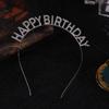Diademas Europeas y Americanas para Fiestas de Cumpleaños, Accesorios para el Cabello, Flequillo con Letras Feliz Cumpleaños, Diadema Feliz Cumpleaños