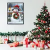 2025 Venda Quente Transfronteiriça Pintura Diamante 5D Pintura Pendurada de Natal Pintura Decorativa Adesivo DIY Diamante Redondo Diamante Completo Fabricante Atacado