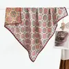 2026 Nuevo Primavera, Otoño, Invierno Cálido Bufanda Cuadrada de 90cm Bufanda Floral Estilo Coreano Calentador de Cuello de Terciopelo Chal para Mujer