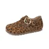 Otoño 2026 Nuevas Llegadas Birkenstocks para Niños Estilo Coreano para Niñas Zapatos Pequeños de Cuero con Lunares Mocasines Zapatos Casuales para Niños