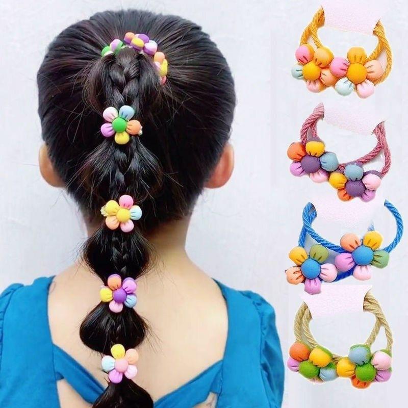 儿童彩色花朵皮筋