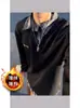 Camisa Casual Estilo Falso Duas Peças 2025 com Veludo e Espessamento para Homens e Mulheres, Tops Simples e Versáteis para Outono e Inverno, Tendência ao Ar Livre