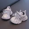 Tênis Daddy para Meninas 2026 Primavera/Verão Novo Malha Respirável Moda Infantil Meninas Bonito Antiderrapante Solado Macio Tênis Esportivo