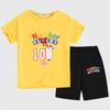 Blocos de construção digitais numberblocks roupas camiseta de manga curta conjunto infantil de tops e calças desenho animado estampado ins moda