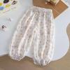 Pantalones Finos de Verano para Niñas Antimosquitos Pantalones Tobilleros para Bebé Niña Pantalones Holgados con Estampado de Dibujos Animados para Niños Pantalones Hasta el Tobillo
