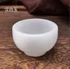 Taza de Té de Cristal Natural Piedra Original Jade Taza Kung Fu Jade Blanco Xiuyu Copa de Vino Juego de Té Taza de Jade Lantian Venta al por Mayor