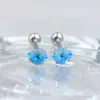 Aleación de Titanio Astmf-136 Base Redonda Ojo de Ángel Piercing de Lengua G23 Titanio Rosca Interna Piercing de Labio Piercing de Lengua Joyería Adorno para la Cabeza
