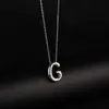 Amazon Transfronterizo Nuevo Producto Más Vendido Moda Lujo Ligero Collar con Alfabeto de 26 Letras para Mujer Nicho Versátil Cadena para Clavícula Al por Mayor