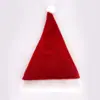 Decoração de equipe vermelha/azul/rosa/verde/amarela Chapéu de Natal de pelúcia curta escovada Chapéu de Natal para adulto