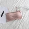 Menina de uma palavra sutiã base camisola enrolado chest tube top beleza costas cueca feminina anti-exposição costas estudante peito