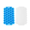 Molde Creativo de 37 Cavidades en Forma de Panal para Cubitos de Hielo para Refrigerador Doméstico, Charola para Hielo de Congelación Rápida