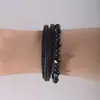 Pulsera Retro de Ojo de Diablo Multicapa para Hombre Transfronteriza Tejida a Mano Punk Acero Inoxidable Magnético Lapislázuli Ojo de Tigre