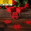 Mini Pegatinas de Doble Felicidad Hechas a Mano para Decoración de Bodas, Pegatinas Rojas de Doble Felicidad para Artículos de Boda