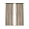 Cortinas Blackout Completas, Quarto Estilo Francês, Sensação de Luxo Leve e Alto Padrão, Sala de Estar, Jacquard Tingido em Fio Chenille Preto, Alto Padrão e Elegante