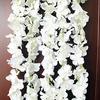 Fio de flores de hortênsia sintéticas Rattan de flores criptografado Fio de flores de orquídea Yang Pendente de parede para casamento Flores por atacado