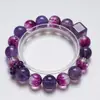 Un Toque de Sonrisas Pulsera Hecha a Mano de Cristal Natural de Uruguay para Mujer, Estilo Nuevo Versátil, Pulsera Blanqueadora al por Mayor