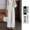 Calça de Veludo Cotelê Wide Leg para Mulheres no Outono e Inverno com Forro de Lã Cintura Alta Esportiva Lançamento 2025 Casual de Lã Reta Solta