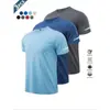 Camiseta Deportiva de Manga Corta para Hombre Multipièce Talla Europea Transpirable de Secado Rápido para Correr Azul Fútbol Entrenamiento Fitness Ropa Casual