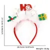 Diadema de Estrella de Reno Navideño Accesorio para el Cabello Decoraciones para Fiestas Muñeco de Nieve Gorro de Navidad Diadema de Piel Roja y Blanca Diadema de Fieltro
