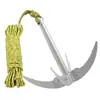 Atacado do Fabricante Ponto Dobrável Plantas Aquáticas Âncora Faca Pesca Cortador de Grama ao Ar Livre Foice de Corte Âncora de Quatro Dentes Equipamento de Pesca