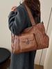 Bolso cruzado de gran capacidad para mujer, bandolera informal, estilo retro, portátil, para hombro