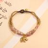 Pulsera de Piedra Natural Estilo Étnico Tibetano Nuevo Retro Simple Personalidad para Hombre y Mujer Serie Cuentas Nepalés Tejida