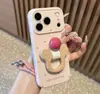 Funda de teléfono con hebilla de anillo de Mickey, compatible con Apple 17 Pro Max, iPhone 16 y teléfonos Huawei, con un diseño de ventana en forma de corazón