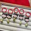 Chaveiro Nezha Desenho Animado Engraçado Pingente de Anime de Alto Valor Presente Pequeno para Estudante Joia para Pendurar na Mochila Escolar Witch Play Sea