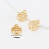 Colgante Pequeño de Ábaco con Carácter de Fortuna de Oro Real Chapado en Oro de 18 Quilates para Joyería DIY, Dijes Pequeños, Aretes, Colgantes para Orejas, Pulseras, Collares D105