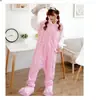 Pijama Enterizo de Dinosaurio de Dibujos Animados Lindo Perro Amarillo Grande para Otoño e Invierno para Chicos y Chicos para Parejas de Perros Ropa de Casa Franela