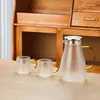 Jarra de Vidrio para Agua Fría, Resistente a Altas Temperaturas, Gran Capacidad para Uso Doméstico, Jarra para Agua Fría, Juego de Tazas para Agua Hervida, Jarra para Agua para Sala de Estar, Tetera