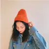 Gorro elegante para mujer, otoño e invierno, color sólido, combinable, tejido, grueso, ligero, de lana puntiaguda, cálido, tipo jersey para hombre.