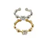 Anillo Abierto con Abalorio de Diamante Brillante para Mujer, Nicho de Lujo Ligero con un Toque de Alta Gama, Anillo Ajustable Simple de Circonita en Colores Dorado y Plateado