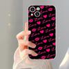 Capa de Celular Sexy com Estampa de Lábios e Coração para iPhone 15