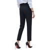 Pantalones de traje para mujer, pantalones de trabajo formales profesionales, pantalones de trabajo rectos, pantalones casuales ajustados, pantalones largos negros, al por mayor
