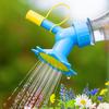 Cabezal de ducha universal conveniente para regar flores, regadera pequeña de doble cabezal estilo cola, botella rociadora mágica para el sol, herramienta universal para regar flores