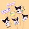 Decoraciones populares en línea de Kuromi, Cinnamoroll, Pacha Dog, KT Hello Kitty, My Melody para decoración de pasteles de postre de cumpleaños